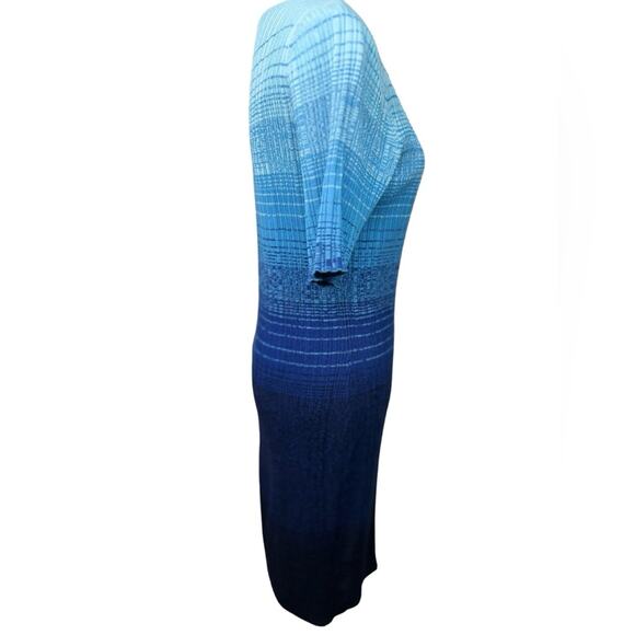 Ann Taylor Blue Gradient Color Knit Dress Size M - Picture 7 of 10